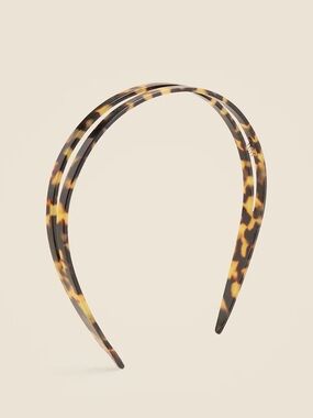 J.crew tortoiseshell double headband NWT